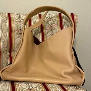 Cream and White Coach Handbag - with Removable Mini Bag!